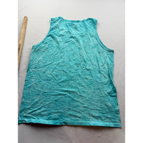 Buc-ees Beaver Pink Logo Blue Tank Top Marbled Tie Dye Women’s Size Medium - Picture 4 of 4